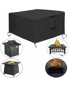 30~50" Oxford Cloth Fire Pit Cover Patio Square Table Cover Grill BBQ Gas Waterproof Anti Crack UV Protector