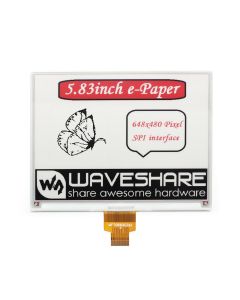 Waveshare 5.83 inch Electronic ink Screen E-paper 648480 Resolution Red Black White Three-color Bare Board e-Paper HAT