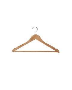 Alba Wooden Coat Hanger with Bar (Pack 25) PMBASIC BO