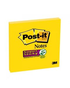Post-it Super Sticky Notes 76x76mm 90 Sheets Ultra Yellow (Pack 6) 654-S6 - 7100174970