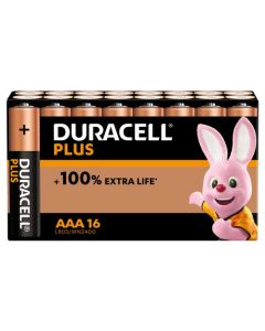 Duracell Plus AAA Alkaline Battery (Pack 16) MN2400B16PLUS