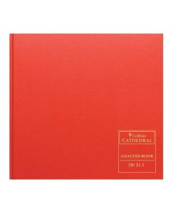 Collins Cathedral Analysis Book Casebound 297x315mm 21 Cash Column 96 Pages Red 150/21.1 - 811253