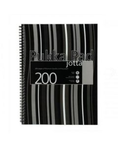 Pukka Pad Jotta A5 Wirebound Polypropylene Cover Notebook Ruled 200 Pages Black Stripe (Pack 3) - JP021(5)