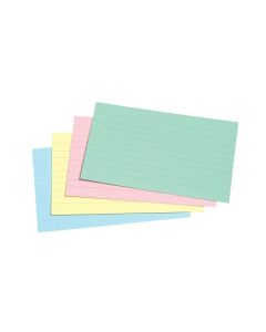 Concord Record Cards Ruled 127x76mm Assorted Colours (Pack 100) - 16099
