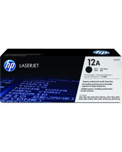 HP 12A Black Standard Capacity Toner 2K pages for HP LaserJet 1010/1012/1015/1018/1020/1022/3015/3020/3030/3050/3052/3055/M1005 MFP/M1319 MFP - Q2612A