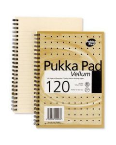 Pukka Pad Vellum A4 Wirebound Card Cover Ruled 120 Pages Yellow (Pack 3) - VJM/1
