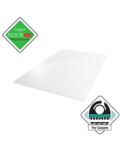 Ultimat Polycarbonate Office Chair MatFloor Protector for Low and Medium Pile Carpets Up To 12mm Pile Height 119 x 89cm Clear - UFR118923ER