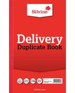 Silvine 210x127mm Duplicate Delivery Book Carbon Ruled 1-100 Taped Cloth Binding 100 Sets (Pack 6) - 613