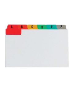 Concord Guide Cards A-Z 127x76mm White with Multicoloured Tabs - 15198