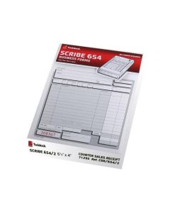 Twinlock Scribe 654 Sales Receipt 2 Part Sheets (Pack 100) 71295
