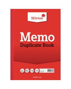 Silvine A4 Duplicate Memo Book Carbon Ruled 1-100 Taped Cloth Binding 100 Sets (Pack 6) - 614