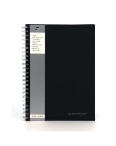 Pukka Pad A4 Wirebound Hard Cover Notebook Ruled 160 Pages Black (Pack 5) - SBWRULA4