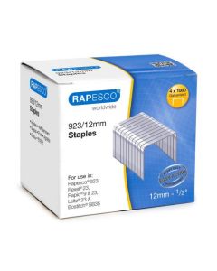 Rapesco 923/12mm Galvanised Staples (Pack 4000) - S92312Z3