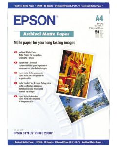 Epson A4 Archival Matte Paper 50 Sheets - C13S041342