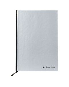 Pukka Pad A4 Casebound Hard Cover Notebook Ruled 192 Pages Silver (Pack 5) - RULA4