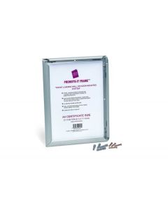 Photo Album Co Certificate/Photo Snap Frame A4 Aluminium Frame Plastic Front Silver - PAPFA4B