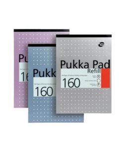 Pukka Pad A4 Refill Pad Ruled 160 Pages Metallic Assorted Colours (Pack 6) - REF80/1
