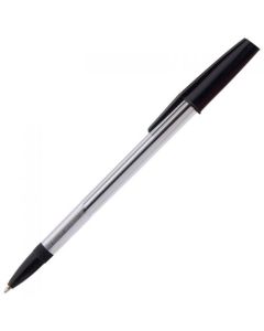 ValueX White Box Ballpoint Pen 1.0mm Tip 0.7mm Line Black (Pack 50) - 0052501/NB