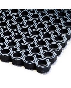 Doortex Octomat Ring Rubber Mat for Outdoor Use Made of Robust Rubber 80 x 120cm Black UFC481222OCBK
