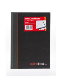 Collins Ideal Manuscript Book Casebound A5 Ruled 192 Pages Black 468 - 811064