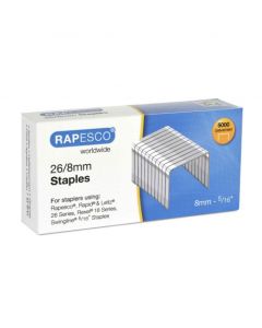 Rapesco 26/8mm Galvanised Staples (Pack 5000) - S11880Z3