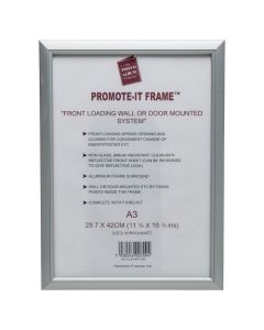 Photo Album Co Poster/Photo Snap Frame A3 Aluminium Frame Plastic Front Silver - PAPFA3B
