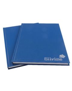 Silvine A4 Casebound Hard Cover Notebook Ruled 192 Pages Blue (Pack 6) - CBA4