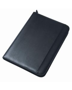 Collins A4 Conference Ring Binder Zipped with 25mm Gusset Leather Look Black 7017 - 815267
