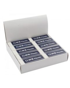 ValueX Eraser White with Blue Sleeve (Pack 20) - 792500