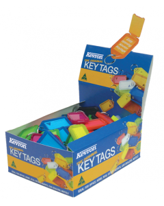 Kevron Key Tags Plastic Assorted Colours (Pack 100) ID5AC100Z