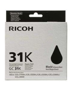 Ricoh GC31K Black Standard Capacity Gel Ink Cartridge 1.92k pages for GXE3350N - 405688