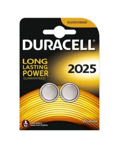 Duracell Lithium Coin Batteries 3V CR2025 (Pack 2) - DL2025B2
