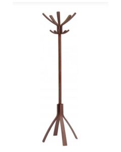 Alba Cafe Coat Stand 10 Pegs Dark Wood PMCAFE