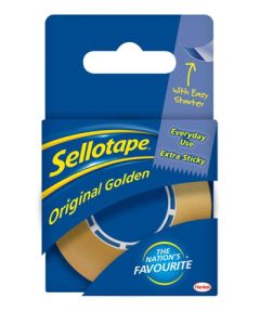 Sellotape Original Easy Tear Extra Sticky Golden Tape 48mm x 66m (Pack 6) - 2974502