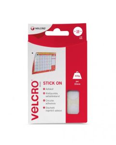 Velcro Sticky Hook and Loop Spots 16mm 16 Sets White - RY07118