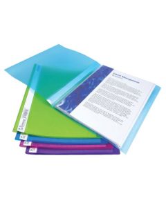 Rapesco A4 Flexi Display Book 10 Pocket Assorted Colours (Pack 10) - 0915