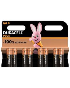 Duracell Plus AA Alkaline Batteries (Pack 8) MN1500B8PLUS