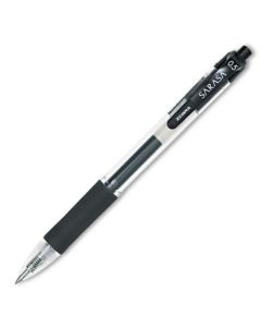 Zebra Sarasa Retractable Gel Rollerball Pen 0.5mm Tip 0.3mm Line Black (Pack 12) - 46710