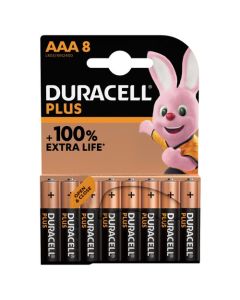 Duracell Plus AAA Alkaline Batteries (Pack 8) MN2400B8PLUS