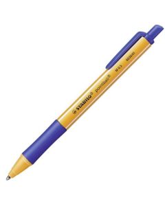 STABILO pointball CO2 neutral Retractable Ballpoint 0.5mm Line Blue (Pack 10) 6030/41