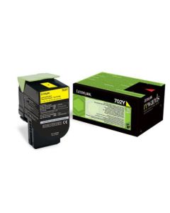 Lexmark 702Y Yellow Toner Cartridge 1K pages - 70C20Y0