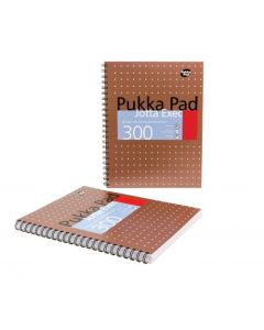 Pukka Pad Jotta Exec A4 Wirebound Card Cover Notebook Ruled 300 Pages Metallic Copper (Pack 3) - 7019-MET
