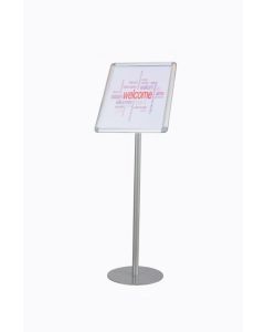 Twinco Agenda Literature Display Snap Frame Floor Standing A3 Silver - TW51768
