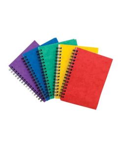 Pukka Pads Pressboard Pad A6 Wirebound Sidebound 120 Pages Feint Ruled Paper Assorted Colours (Pack 10 ) - 7274-PRS