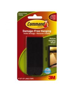 3M Command Picture Hanging Strips Large White (Pack 4) 17206 - 7100109344