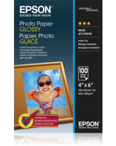Epson Glossy Photo Paper 10 x 15cm 100 Sheets - C13S042548