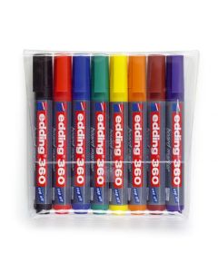 edding 360 Whiteboard Marker Bullet Tip 1.5-3mm Assorted Colours (Pack 8) - 4-360-8
