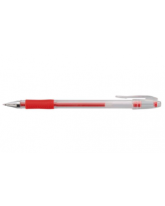 ValueX Gel Stick Pen Rubber Grip Rollerball Pen 0.5mm Line Red (Pack 10) - K2-02