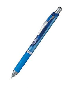 Pentel Energel XM Retractable Gel Rollerball Pen 0.5mm Tip 0.25mm Line Blue (Pack 12) - BLN75-C