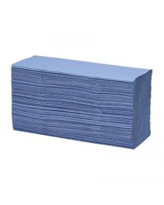 ValueX Hand Towel Z Fold 1 Ply Blue 250 Sheet (Pack 12) - 1104063